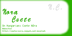 nora csete business card